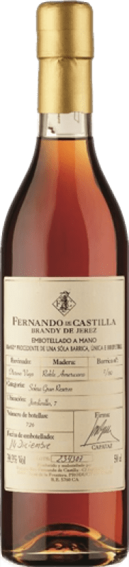 67,95 € Free Shipping | Brandy Fernando de Castilla Single Cask, Solera, Artesanal — Artisanal Grand Reserve — Long Barrel-Aged Spain 15 Years Medium Bottle 50 cl