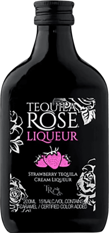 8,95 € Envío gratis | Crema de Licor Tequila Rose México Petaca Pequeña 20 cl Fresa, Tequila