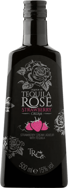 19,95 € Free Shipping | Cream Liqueur Tequila Rose Mexico Medium Bottle 50 cl Fresa — Strawberry, Tequila