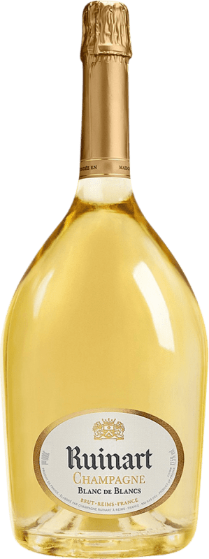 1 279,95 € Envio grátis | Espumante Branco Ruinart Blanc de Blancs A.O.C. Champagne Champagne França Garrafa Jeroboam-Duplo Magnum 3 L