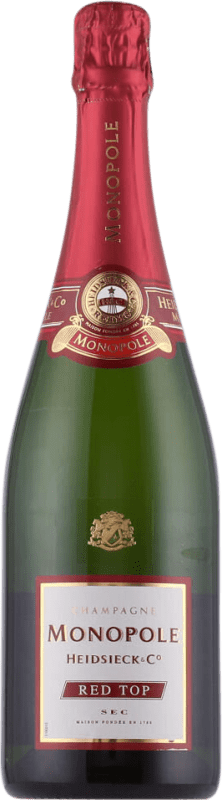 32,95 € 送料無料 | 白のスパークリングワイン Heidsieck Top Seco — 辛口 Monopole, Red — 赤 A.O.C. Champagne シャンパン フランス 75 cl