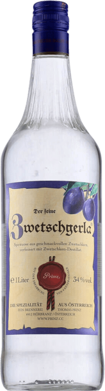 29,95 € Envío gratis | Orujo Aguardiente Thomas Prinz Zwetschgerla Austria 1 L Zwetschken — Ciruela