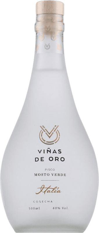 21,95 € Spedizione Gratuita | Pisco Viñas de Oro Perù Bottiglia Medium 50 cl Anís — Anice, Mosto Verde