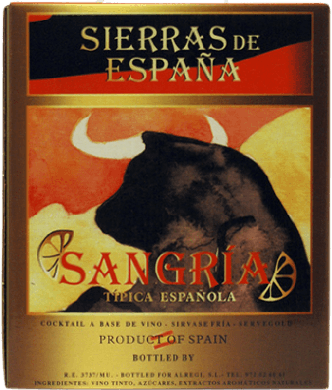 14,95 € Free Shipping | Sangria Wine Lemonade Sierras de España Spain Bag in Box 3 L