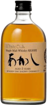 122,95 € Envio grátis | Whisky Single Malt White Oak Akashi Japão 5 Anos Garrafa Medium 50 cl