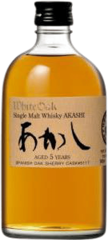 122,95 € Envío gratis | Whisky Single Malt White Oak Akashi Japón 5 Años Botella Medium 50 cl