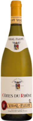 16,95 € Envio grátis | Vinho Branco Vidal-Fleury A.O.C. Côtes du Rhône Rhône França Garnacha — Grenache, Viognier 75 cl
