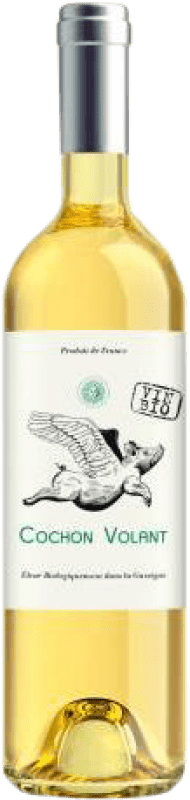 10,95 € Spedizione Gratuita | Vino Bianco Château Caraguilhes Cochon Volant A.O.C. Languedoc Languedoc Francia Garnacha — Grenache, Viognier, Marsanne 75 cl