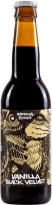 5,95 € 免费送货 | 啤酒 Guineu Velvet Black — 黑色 西班牙 三分之一升瓶 33 cl Vanilla — 香草