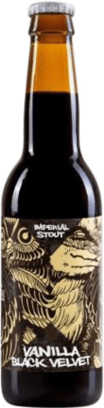 3,95 € 免费送货 | 啤酒 Guineu Velvet Black — 黑色 西班牙 三分之一升瓶 33 cl Vanilla — 香草