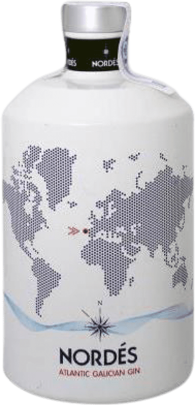 9,95 € Spedizione Gratuita | Genever Gin Atlantic Galician Nordés Spagna Piccola Fiaschetta 20 cl