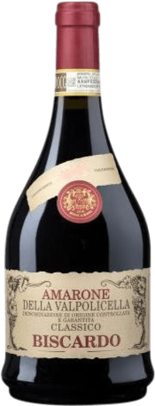 45,95 € 免费送货 | 红葡萄酒 Biscardo 经典 D.O.C.G. Amarone della Valpolicella 威尼托 意大利 Corvina — 科维纳, Corvinone — 大科维纳, Oseleta — 奥塞莱塔 75 cl