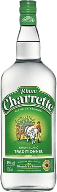 25,95 € Envio grátis | Rum Charrette 40º Blanco — Branco, Agricole — Agrícola Reunião Garrafa Especial 1,5 L