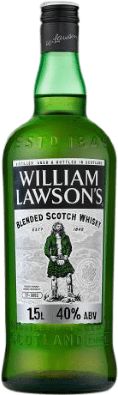 27,95 € Kostenloser Versand | Blended Whisky William Lawson's Großbritannien Spezialflasche 1,5 L