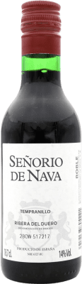 5,95 € Free Shipping | Red Wine Señorío de Nava Oak Spain Small Bottle 18 cl