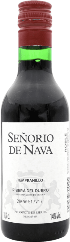 5,95 € 送料無料 | 赤ワイン Señorío de Nava オーク スペイン 小瓶 18 cl