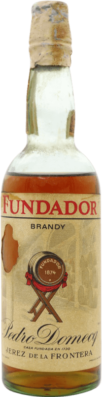 36,95 € Kostenloser Versand | Brandy Pedro Domecq Fundador 1973 Spanien Kleine Flasche 20 cl