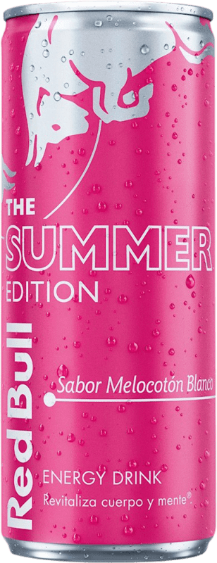 56,95 € Envío gratis | Caja de 24 unidades Bebida Energética Red Bull Energy Drink Summer Edición Limitada Austria Lata 25 cl White Peach — Melocotón Blanco