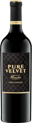 12,95 € Бесплатная доставка | Красное вино Sieur d'Arques Pure Velvet I.G.P. Vin de Pays d'Oc Лангедок-Руссильон Франция Marselan — Марселен 75 cl
