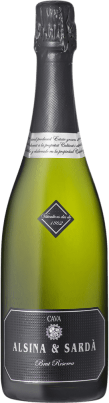 15,95 € 免费送货 | 白起泡酒 Alsina & Sardà Brut — 起泡酒 干型 珍藏 D.O. Cava 加泰罗尼亚 西班牙 Macabeo — 马卡贝奥, Xarel·lo — 哈雷洛, Parellada — 帕雷利亚达 Bio — 生态 有机 天然 75 cl Vegan — 纯素