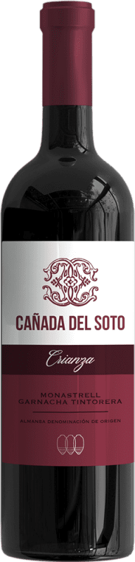 8,95 € 免费送货 | 红葡萄酒 Cano Cañada del Soto Seco — 干型 Crianza — 陈酿 D.O. Almansa 卡斯蒂利亚 - 拉曼恰 西班牙 Garnacha — 歌海娜, Monastrell — 莫纳斯特雷尔 75 cl Vegan — 纯素