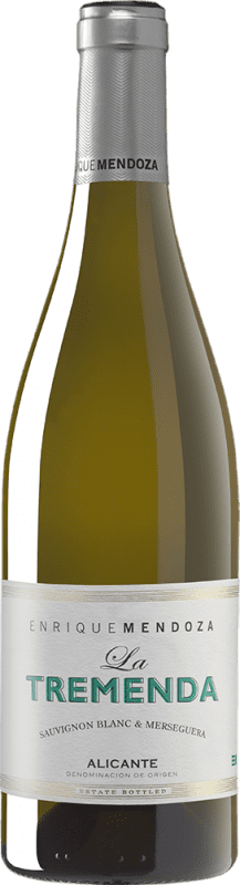 16,95 € Бесплатная доставка | Белое вино Enrique Mendoza La Tremenda Sauvignon Blanc & Merseguera Seco — Сухое D.O. Alicante Сообщество Валенсии Испания Merseguera — Мерсегера, Sauvignon — Совиньон 75 cl Vegan — Веганский