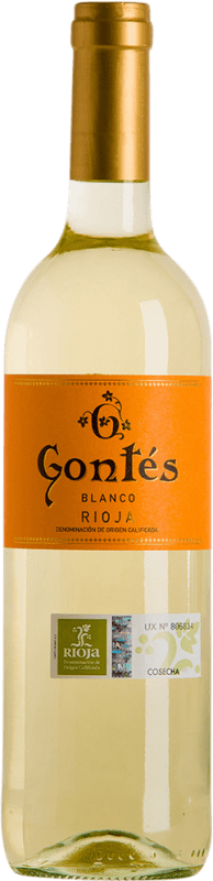 12,95 € Бесплатная доставка | Белое вино González Teso Gontes Seco — Сухое Sobre Lías — На осадке D.O.Ca. Rioja Ла-Риоха Испания Tempranillo — Темпранильо, Garnacha — Гренаш, Macabeo — Макабео 75 cl Vegan — Веганский