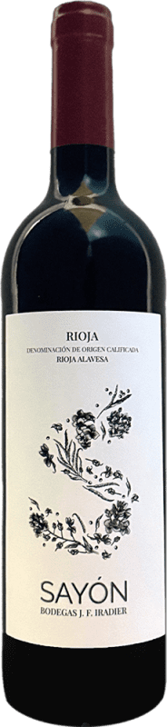 9,95 € Envio grátis | Vinho Tinto J.F. Iradier Sayón Seco Jovem D.O.Ca. Rioja La Rioja Espanha Tempranillo 75 cl