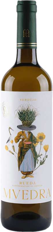 14,95 € Envio grátis | Vinho Branco Muelas Muedra Seco D.O. Rueda Castela e Leão Espanha Verdejo 75 cl