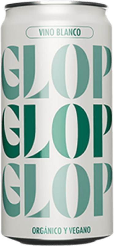 75,95 € 送料無料 | 12個入りボックス 白ワイン Glop Seco — 辛口 D.O. Catalunya カタロニア スペイン Garnacha — グルナッシュ Bio — Eco エコ ビオ オーガニック 缶 25 cl Vegan — ヴィーガン