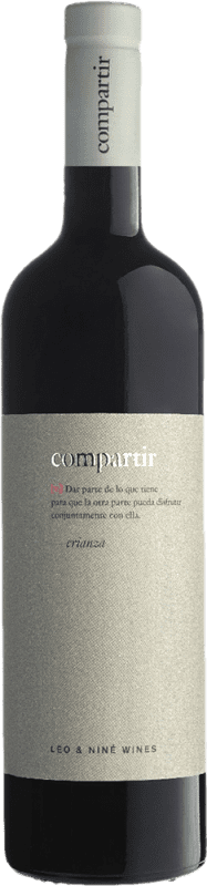 19,95 € 送料無料 | 赤ワイン Leo & Niné Compartir Seco — 辛口 Crianza — クリアンサ D.O. Somontano アラゴン スペイン Merlot — メルロー, Cabernet Sauvignon — カベルネ・ソーヴィニヨン 75 cl