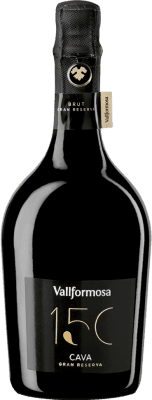 58,95 € Бесплатная доставка | Белое игристое вино Vallformosa 150 Brut — брют Гран Резерва D.O. Cava Каталония Испания Xarel·lo — Шарелло 75 cl Vegan — Веганский