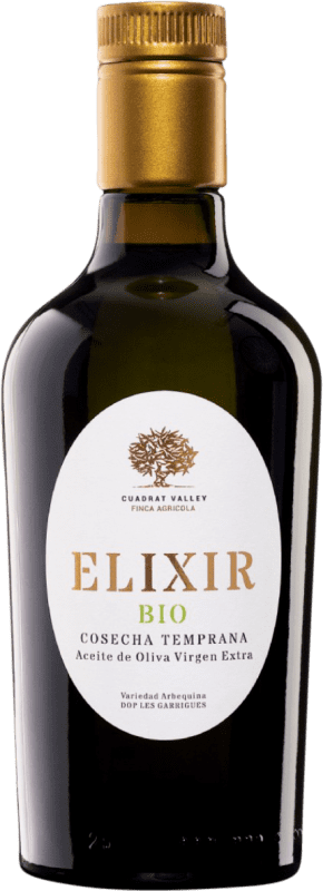 25,95 € 送料無料 | オリーブオイル Cuadrat Valley Elixir Cosecha Temprana — 早摘み, EVOO エキストラバージン D.O.P. Les Garrigues カタロニア スペイン Arbequina — アルベキーナ Bio — Eco エコ ビオ オーガニック ミディアムボトル 50 cl