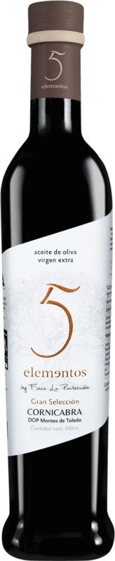 18,95 € Kostenloser Versand | Olivenöl Finca La Pontezuela 5 Elementos Traditionell, Auswahl, E-NOL Extra Nativ D.O. Montes de Toledo Toledo Spanien Cornicabra Medium-Flasche 50 cl Glas