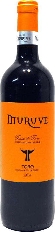 4,95 € 免费送货 | 红葡萄酒 Frutos Villar Muruve 年轻的 D.O. Toro 卡斯蒂利亚莱昂 西班牙 Tinta de Toro 75 cl