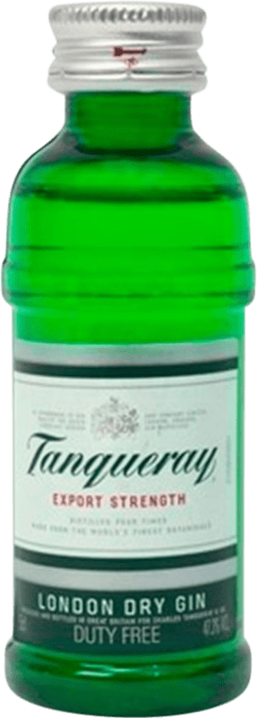 2,95 € Spedizione Gratuita | Genever Gin Tanqueray Regno Unito Bottiglietta Mignon 5 cl