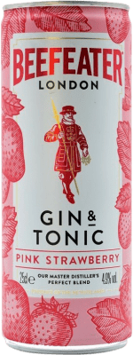 4,95 € 送料無料 | ミキサー Beefeater Pink — ピンク イギリス 缶 25 cl GinTonic — ジントニック, Strawberry — いちご