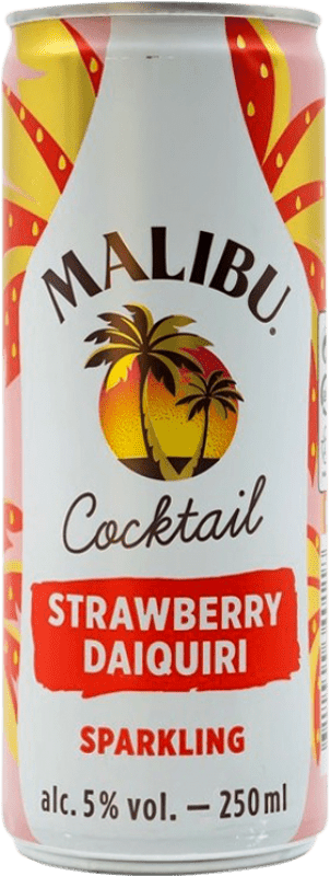 2,95 € Envoi gratuit | Liqueurs Malibu Sparkling — Mousseux Barbade Canette 25 cl Daiquiri, Strawberry — Fraise