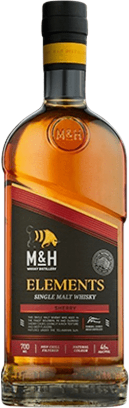 92,95 € Envío gratis | Whisky Single Malt Milk & Honey M&H Elements Sherry Cask Finish — Acabado en Barrica Israel 70 cl