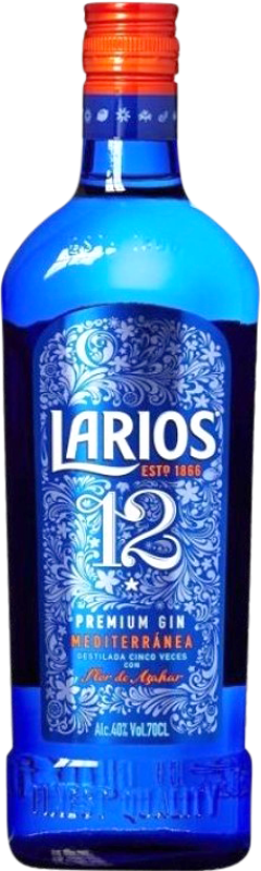 17,95 € 免费送货 | 金酒 Gin Larios 12 Botánicos Premium — 高端, Mediterranean — 地中海风味 西班牙 1 L Flor de Azahar — 橙花