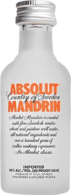 3,95 € Free Shipping | Vodka Absolut Sweden Miniature Bottle 5 cl Mandarin