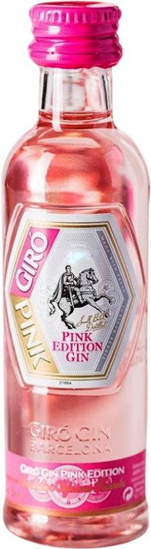 2,95 € 送料無料 | ジン Giró Pink — ピンク スペイン ミニチュアボトル 5 cl