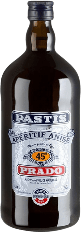48,95 € Envio grátis | Pastis Bardinet Prado França Garrafa Especial 2,5 L Anis