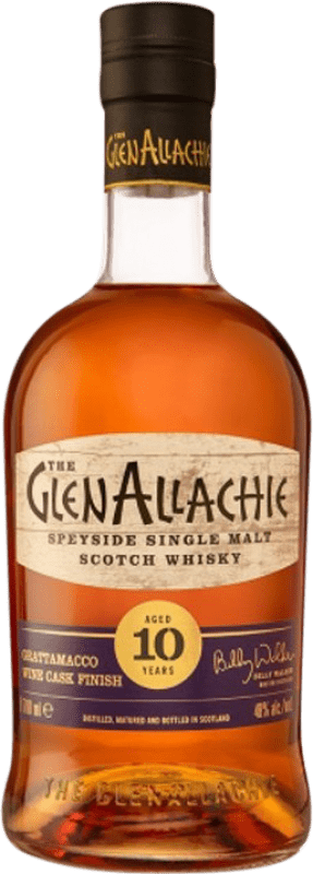 99,95 € Envio grátis | Whisky Single Malt Glenallachie Grattamacco Wine Cask Finish — Afinado em Barrica Speyside Reino Unido 10 Anos 70 cl
