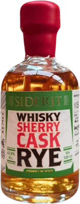 19,95 € Spedizione Gratuita | Whisky Single Malt Siderit Sherry Cask Finish — Affinato in Botte, Rye Spagna Bottiglietta Mignon 10 cl