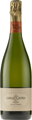13,95 € Envío gratis | Espumoso Blanco Pago de Tharsys Carlota Suria Brut Reserva D.O. Cava Cataluña España Macabeo, Chardonnay 75 cl