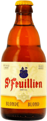 4,95 € Kostenloser Versand | Bier Saint Feuillien Blonde Valonia Belgien Drittelliterflasche 33 cl