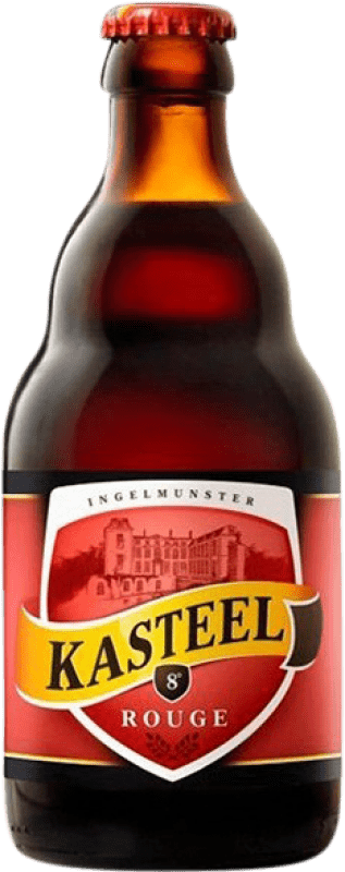 3,95 € Envío gratis | Cerveza Van Honsebrouck Kasteel Rouge Red Ale — Roja Flandes Bélgica Botellín Tercio 33 cl