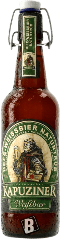 3,95 € Envio grátis | Cerveja Kulmbacher Kapuziner Weissbier — Branca Baviera Alemanha Garrafa Medium 50 cl