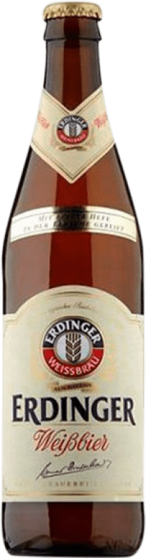 4,95 € Free Shipping | Beer Erdinger Hefe Hell — Pale Baviera Germany Medium Bottle 50 cl